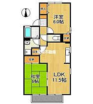 セジュール若葉 B110 ｜ 佐賀県鳥栖市神辺町1594-44（賃貸アパート2LDK・1階・55.39㎡） その2