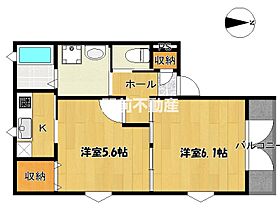 リテラス鳥栖デュオ 202 ｜ 佐賀県鳥栖市本通町2丁目877-8（賃貸アパート2K・2階・35.33㎡） その2