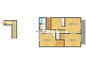 ドルフ弐番館 202 ｜ 佐賀県鳥栖市蔵上1丁目203（賃貸アパート2LDK・2階・64.24㎡） その2