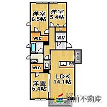 シャーメゾンガーデンズ神辺 302 ｜ 佐賀県鳥栖市神辺町1593-7（賃貸マンション3LDK・3階・80.41㎡） その2