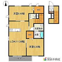 シャーメゾンノア 202 ｜ 佐賀県鳥栖市宿町1388-1（賃貸アパート2LDK・2階・68.48㎡） その2