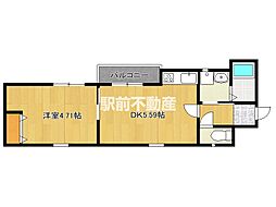 アイリハイツ 1DKの間取図画像