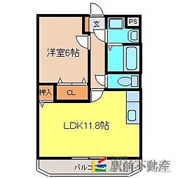 Beauterraceステラ 1LDKの間取図画像