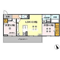 福岡県小郡市小郡569番地1（賃貸アパート2LDK・2階・54.45㎡） その2