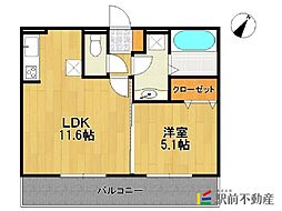 カーサステラ2 1LDKの間取図画像