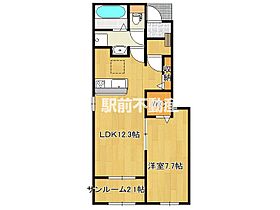 リヴァーサイド・フィオーレII 104 ｜ 福岡県朝倉郡筑前町高上501-4（賃貸アパート1LDK・1階・50.14㎡） その2