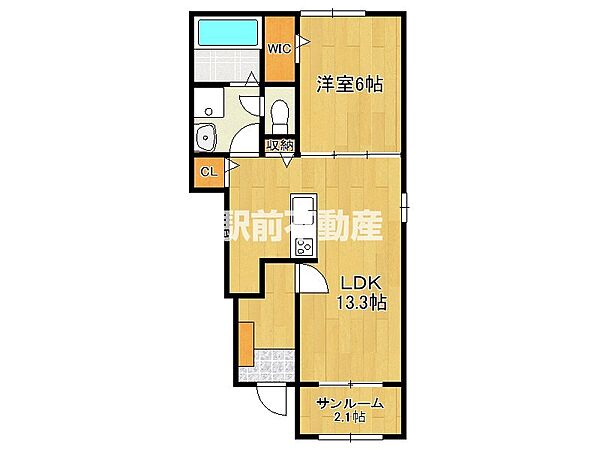 ロータス田主丸1 104｜福岡県久留米市田主丸町常盤(賃貸アパート1LDK・1階・50.01㎡)の写真 その2