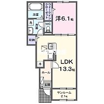 エクセラン依井B 104 ｜ 福岡県朝倉郡筑前町依井1669-1（賃貸アパート1LDK・1階・50.05㎡） その2