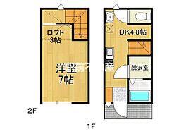 ヴォールデア田主丸 1階1DKの間取り