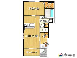 アニメートセカンド2 1LDKの間取図画像