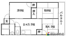 Halelea 3DKの間取図画像