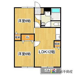 リヴァーサイドY・T 2LDKの間取図画像