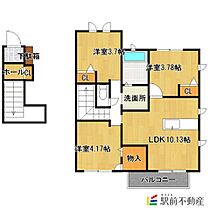 メゾン・ド・シャルマン久留米南 B202 ｜ 福岡県久留米市荒木町白口133-6（賃貸アパート3LDK・2階・70.43㎡） その2