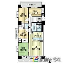 ライオンズマンション六ツ門中央 501 ｜ 福岡県久留米市六ツ門町12-9（賃貸マンション3LDK・5階・84.27㎡） その1