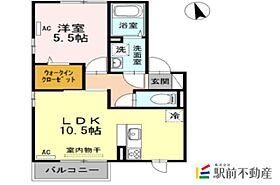 福岡県久留米市国分町947-6（賃貸アパート1LDK・2階・40.43㎡） その2