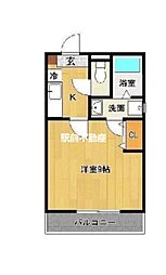 リブレア久留米駅前B 1Kの間取図画像