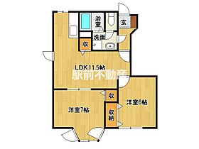 福岡県久留米市津福本町2186-1（賃貸アパート2LDK・1階・53.51㎡） その2