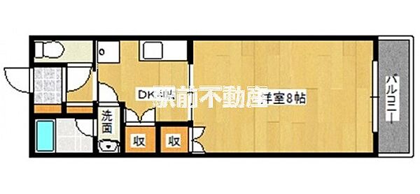 翠水コート 203｜福岡県久留米市津福本町(賃貸マンション1DK・2階・28.29㎡)の写真 その2