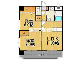 ARK鳥栖 502 ｜ 佐賀県鳥栖市本町2丁目135-1（賃貸マンション2LDK・5階・58.32㎡） その2