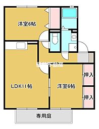 エスポワール1 2LDKの間取図画像