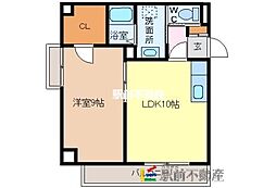 コア・フォレスタ 1LDKの間取図画像