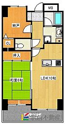 ライオンズマンション久留米中央 1SLDKの間取図画像