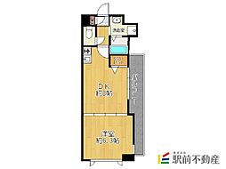 LEAD中央町 1DKの間取図画像