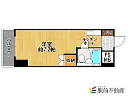 豊国久留米駅前スカイマンション ワンルームの間取図画像