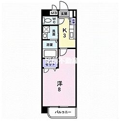 プロスペールS 1Kの間取図画像