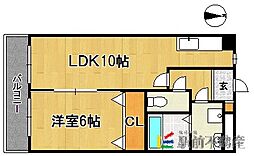 シーベル 1LDKの間取図画像
