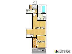 花畑プレミア 202 ｜ 福岡県久留米市西町933-1（賃貸アパート1LDK・2階・31.18㎡） その2