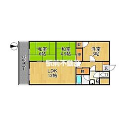 若林ビル 3LDKの間取図画像