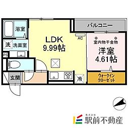 D-roomT.M2 1LDKの間取図画像