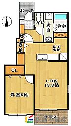 ミラクル・メゾン 1LDKの間取図画像