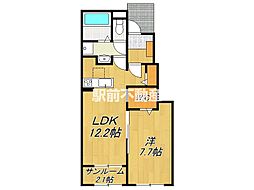 フレアルーチェ 吉野ヶ里IV 1LDKの間取図画像