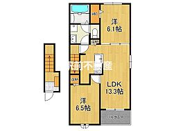 フレアルーチェ 吉野ヶ里VII 2LDKの間取図画像