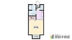 ベルクレージュ 1Kの間取図画像