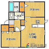 ショコラ神埼A棟 101 ｜ 佐賀県神埼市神埼町永歌2011-1（賃貸アパート2LDK・1階・50.78㎡） その2