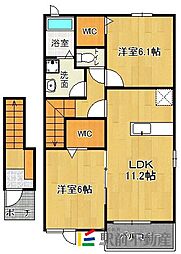 桜ガルデン1 2LDKの間取図画像