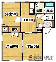 フローレンス上峰 3DKの間取図画像