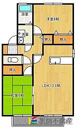 F・Kグリーンヒル 2LDKの間取図画像