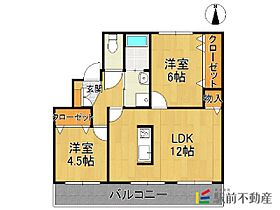 サンコーポラス柳川I 208 ｜ 福岡県柳川市佃町273-14（賃貸マンション2LDK・2階・52.95㎡） その2