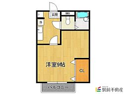 コーポNAO 1Kの間取図画像