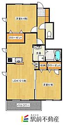 アトレ和泉E 2LDKの間取図画像