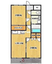 アップスロウプM.'07 2LDKの間取図画像
