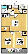 モンデソレイユ広川 206 ｜ 福岡県八女郡広川町広川2295-7（賃貸アパート2LDK・2階・42.93㎡） その2