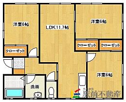 ナーストラヴィー長浜 F ｜ 福岡県筑後市長浜1524（賃貸一戸建3LDK・1階・65.00㎡） その2