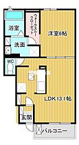 福岡県筑後市長浜2187-1（賃貸アパート1LDK・1階・45.09㎡） その2