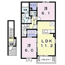 福岡県筑後市大字前津1655-3（賃貸アパート2LDK・2階・57.64㎡） その2