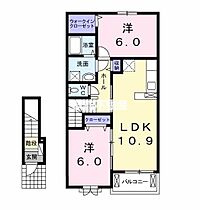 福岡県筑後市大字熊野23-1（賃貸アパート2LDK・2階・57.21㎡） その2